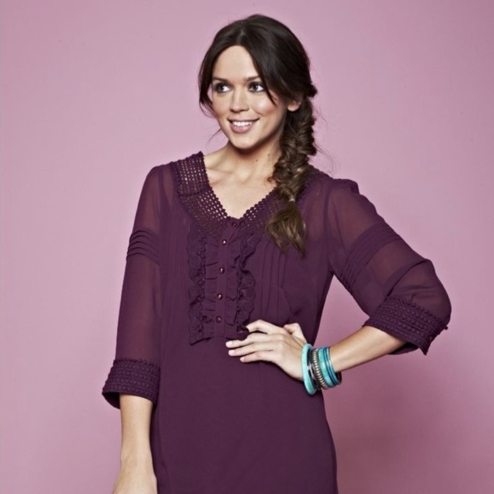 Simply Be Crochet Trim Tunic Dress